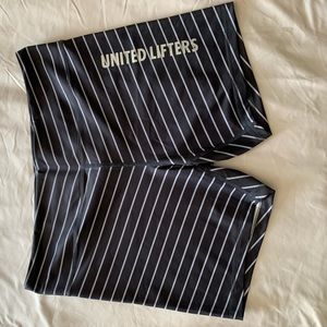 United Lifters Striped Workout Shorts